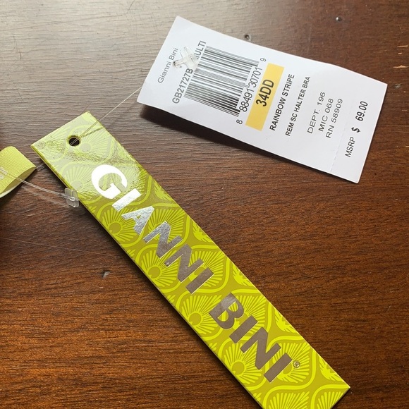 NWT‎ Gianni Bini Tie Dye Bra Size Halter Top 34DD - Picture 3 of 6